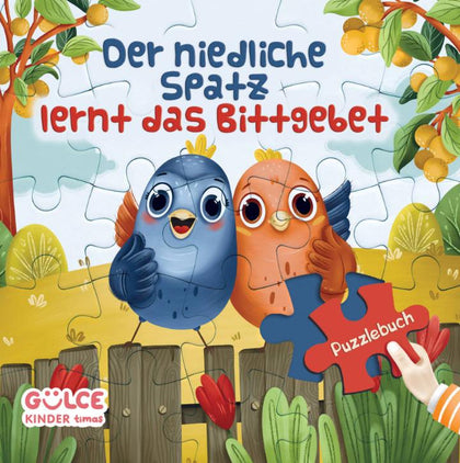 Der Niedliche Spatz Lernt Das Bittgebet