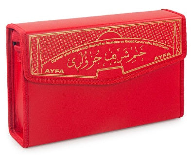 Ayfa 30 Cüz Çantalı (Camii Boy, kırmızı)
